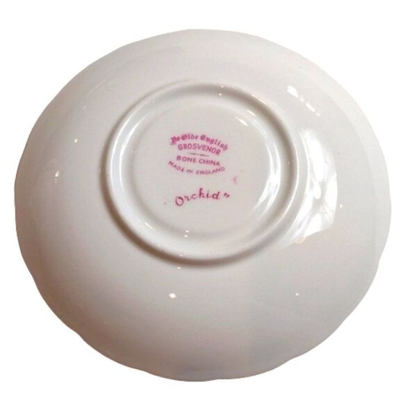 Vintage Grosvenor Orchid‎ Bone China Teacup with Matching Saucer - Picture 6 of 11